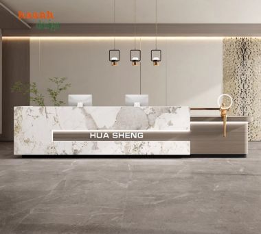 Mẫu quầy lễ tân đẹp hiện đại – Thiết kế chuẩn 5 sao-QLK 018