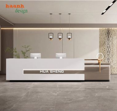 Mẫu quầy lễ tân đẹp hiện đại – Thiết kế chuẩn 5 sao-QLK 018