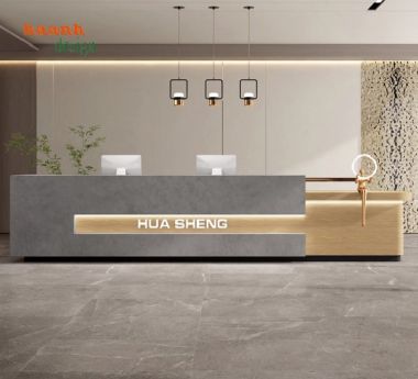 Mẫu quầy lễ tân đẹp hiện đại – Thiết kế chuẩn 5 sao-QLK 018