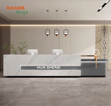 Mẫu quầy lễ tân đẹp hiện đại – Thiết kế chuẩn 5 sao-QLK 018