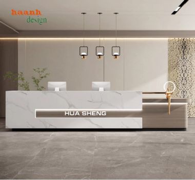 Mẫu quầy lễ tân đẹp hiện đại – Thiết kế chuẩn 5 sao-QLK 018