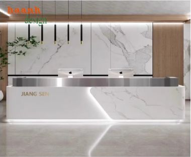 Mẫu quầy lễ tân khách sạn sang trọng từ gỗ công nghiệp-QLK 017