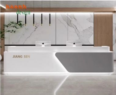 Mẫu quầy lễ tân khách sạn sang trọng từ gỗ công nghiệp-QLK 017