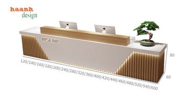 Bàn quầy lễ tân khách sạn gỗ công nghiệp sang trọng QLK 005