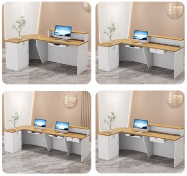 Sang trọng với quầy lễ tân khách sạn gỗ công nghiệp-QLK 010