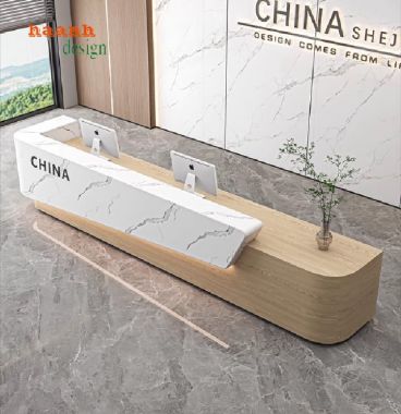 Quầy lễ tân khách sạn hiện đại – Thiết kế theo yêu cầu-QLK 016