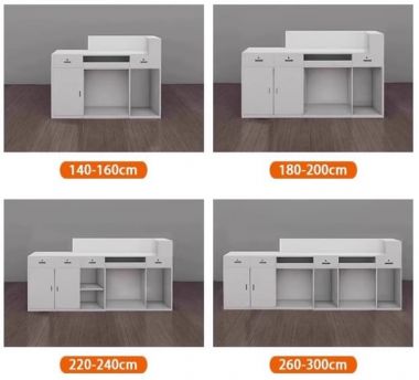 Top mẫu bàn lễ tân văn phòng đẹp, sang trọng xu hướng 2025-QLT 017