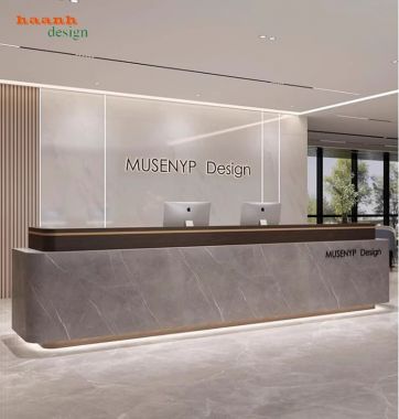 Top mẫu bàn lễ tân văn phòng đẹp, sang trọng xu hướng 2025-QLT 017