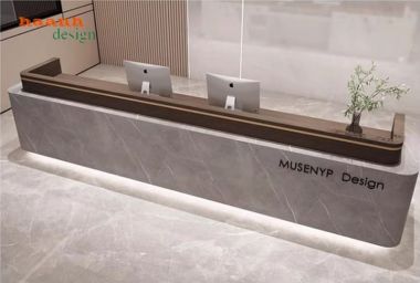 Top mẫu bàn lễ tân văn phòng đẹp, sang trọng xu hướng 2025-QLT 017