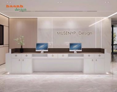 Top mẫu bàn lễ tân văn phòng đẹp, sang trọng xu hướng 2025-QLT 017