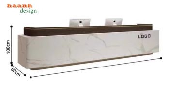 Top mẫu bàn lễ tân văn phòng đẹp, sang trọng xu hướng 2025-QLT 017