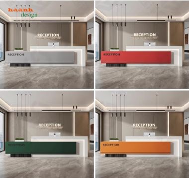 Mẫu bàn quầy lễ tân đẹp hiện đại cho văn phòng công ty-QLT 015