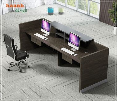 Tối ưu không gian với quầy lễ tân văn phòng hiện đại-QLT 006