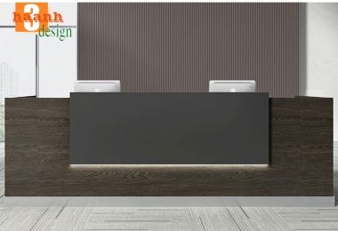 Tối ưu không gian với quầy lễ tân văn phòng hiện đại-QLT 006