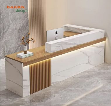 Quầy tiếp tân đẹp – Giải pháp hoàn hảo cho văn phòng hiện đại-QLT 018