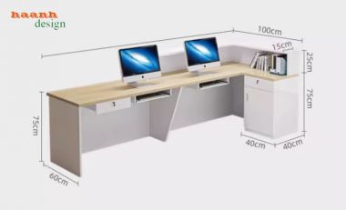 Quầy tiếp tân đẹp – Giải pháp hoàn hảo cho văn phòng hiện đại-QLT 018