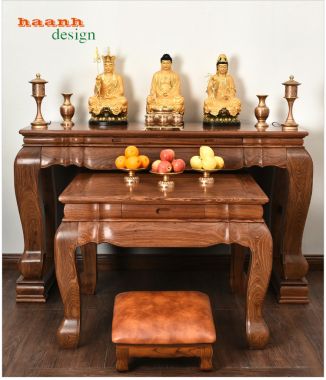 Sập thờ giả cổ gỗ tự nhiên dành cho gia đình STG 002