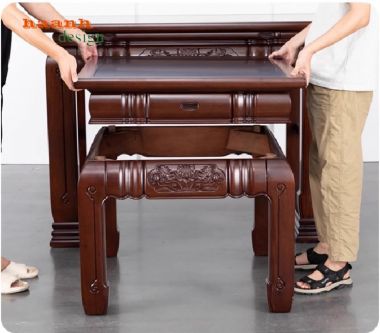 Sập thờ gỗ gụ – lựa chọn hoàn hảo cho không gian thờ cúng-STG 007