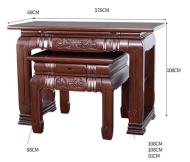 Sập thờ gỗ gụ – lựa chọn hoàn hảo cho không gian thờ cúng-STG 007