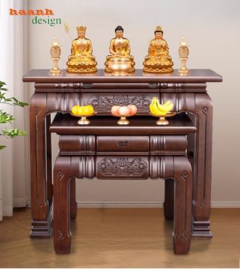 Sập thờ gỗ gụ – lựa chọn hoàn hảo cho không gian thờ cúng-STG 007