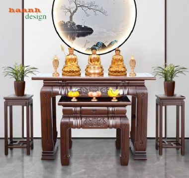 Sập thờ gỗ gụ – lựa chọn hoàn hảo cho không gian thờ cúng-STG 007