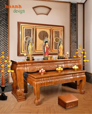 Lựa chọn sập thờ gỗ hương cho không gian thờ cúng-STG 005
