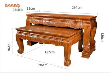 Lựa chọn sập thờ gỗ hương cho không gian thờ cúng-STG 005