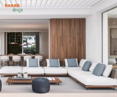 Mẫu ghế gỗ ngoài trời đẹp bằng gỗ Teak nhập khẩu cao cấp-SNT 016