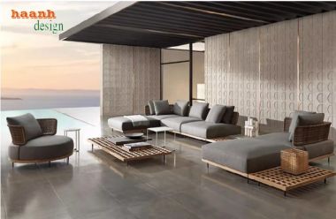 Mẫu ghế gỗ ngoài trời đẹp bằng gỗ Teak nhập khẩu cao cấp-SNT 016