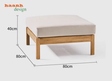 Sofa ngoài trời gỗ Teak tự nhiên cho không gian đẹp. SNT 005