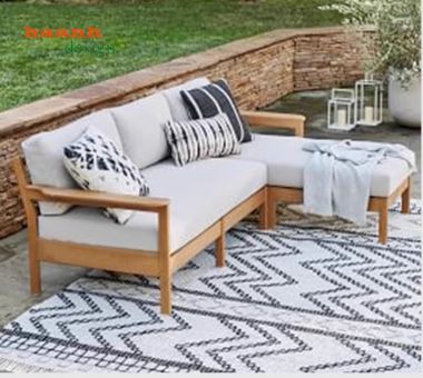 Sofa ngoài trời gỗ Teak tự nhiên cho không gian đẹp. SNT 005