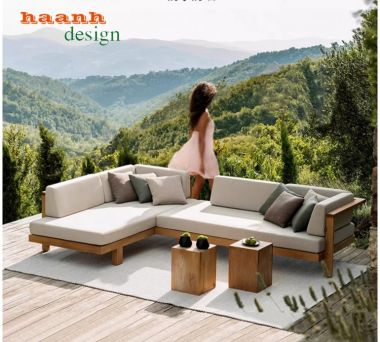 Sofa gỗ sân vườn ngoài trời dành cho không gian SNT 006