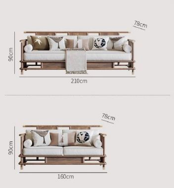 Nâng tầm không gian với Sofa phòng khách gỗ óc chó-BGC 013
