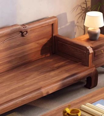 Mẫu bàn ghế gỗ óc chó phòng khách phong cách Trung Hoa-BGC 018