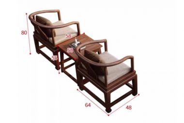 Mẫu bàn ghế gỗ óc chó phòng khách phong cách Trung Hoa-BGC 018