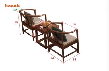Làm mới không gian với sofa gỗ óc chó đẹp-BGC 009