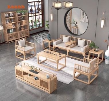 Sofa gỗ sồi Nga – Sang trọng, mộc mạc chuẩn phong cách Á Đông-BGC 015