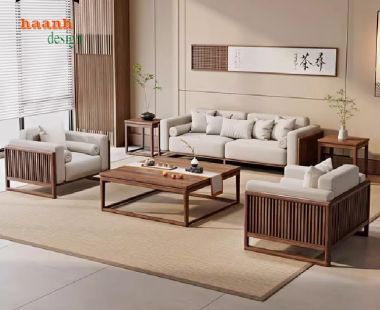 Bàn ghế gỗ óc chó phòng khách – Đẳng cấp cho không gian sống-SFH 017