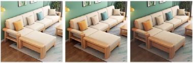Sofa gỗ sồi Nga chữ L – Lựa chọn cho không gian hiện đại-SFH 016
