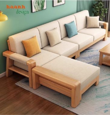 Sofa gỗ sồi Nga chữ L – Lựa chọn cho không gian hiện đại-SFH 016