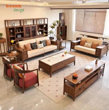 Sofa gỗ phòng khách: Sự kết hợp giữa vẻ đẹp và tiện nghi-FSH 011