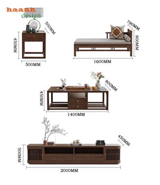 Đồ gỗ sofa phòng khách phong cách hiện đại SFH 003