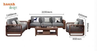 Sofa phòng khách gỗ sồi – Chất lượng từ gỗ nhập khẩu Mỹ & Nga-SFH 015