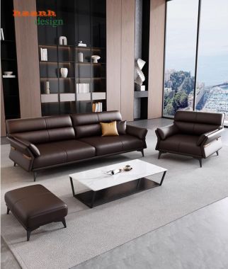 Khám phá bộ ghế sofa văn phòng bằng gỗ sồi bọc da Hàn Quốc-VFVP 016