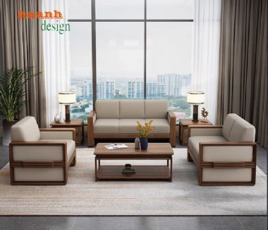 Sofa phòng làm việc gỗ sồi – Đệm êm, vải nỉ Hàn cao cấp-VFVP 015