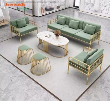 Mẫu bàn ghế sắt phòng khách đẹp thiết kế hiện đại, bền chắc-SFS 011