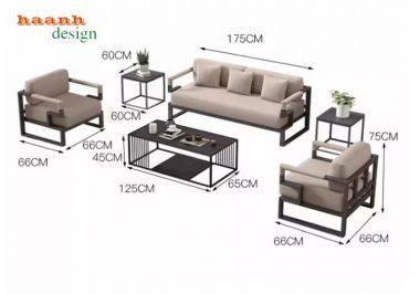 Bàn ghế sofa sắt phòng khách đẹp hiện đại giá tốt 2026-SFS 012