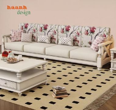 Khám phá vẻ đẹp của sofa gỗ tân cổ điển phòng khách-FSC 008