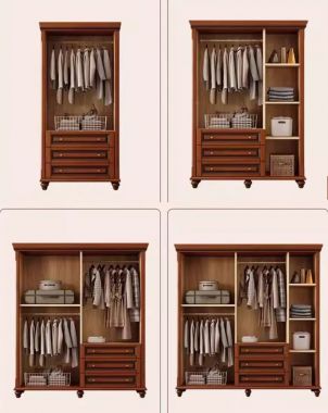 Mẫu tủ áo tân cổ điển gỗ sồi cao cấp chuẩn châu Âu-TAT 010