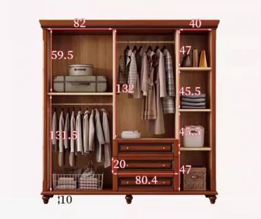 Mẫu tủ áo tân cổ điển gỗ sồi cao cấp chuẩn châu Âu-TAT 010